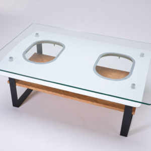 ‘Skyview’ Aircraft Window Coffee Table – Handmade Upcycled Double Aircraft Window Table